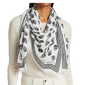 Alexander McQueen skull silk scarf